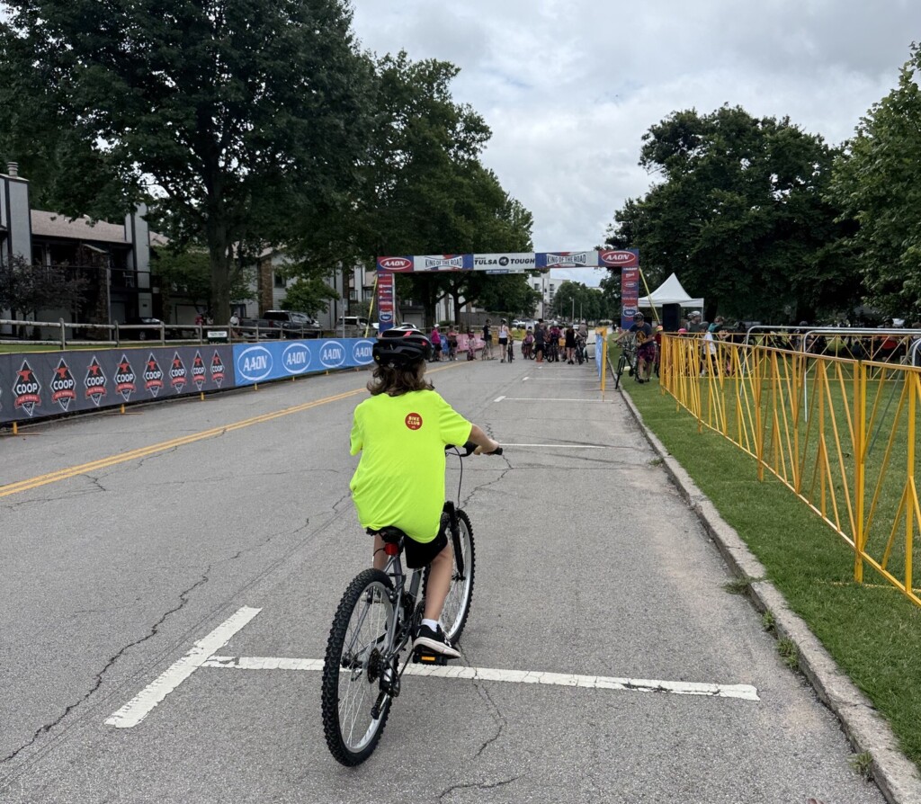 Joss ready for the Tulsa Tough Townie Ride