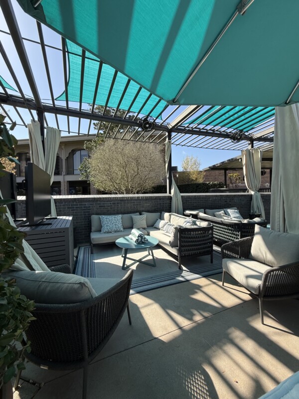 Private cabana at Hilton Anatole