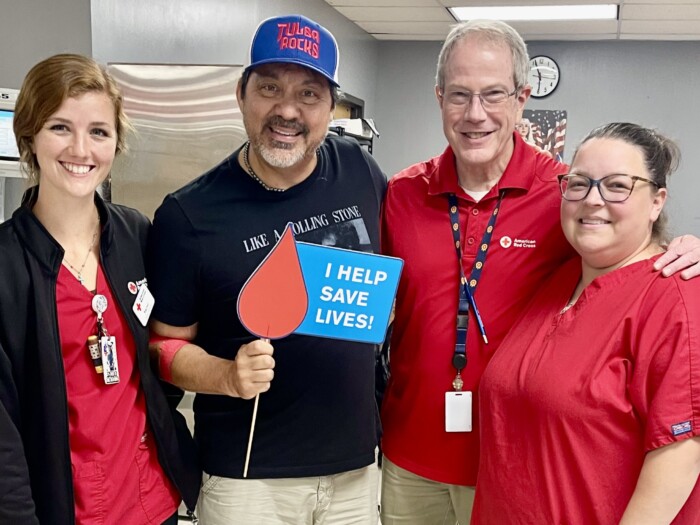 lynn hernandez with american red cross workers