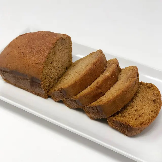 a plate of pumpkin bread
